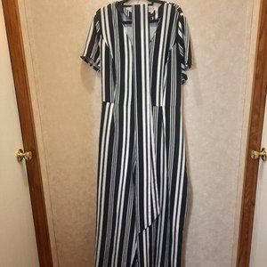 Plus Size Button Front Jumpsuit